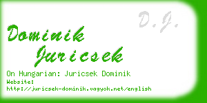 dominik juricsek business card
